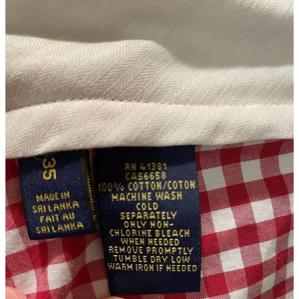Polo Ralph Lauren Shorts Men’s Size 35 Red Checkerboard Lightweight - Picture 5 of 5